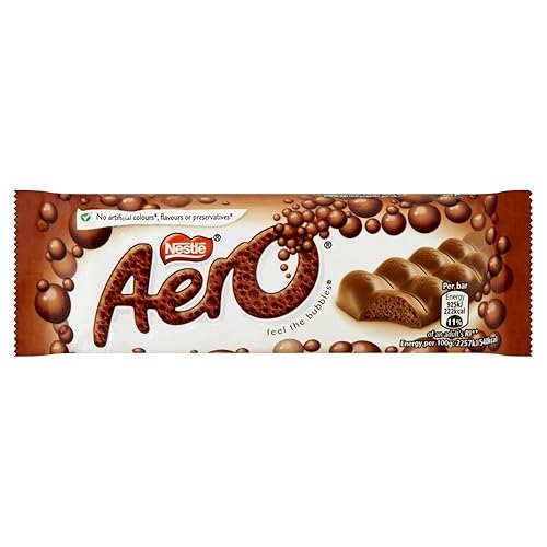 Aero Bubbly Milk Bar - 40g - Pack of 12 (40g x 12 Bars)
