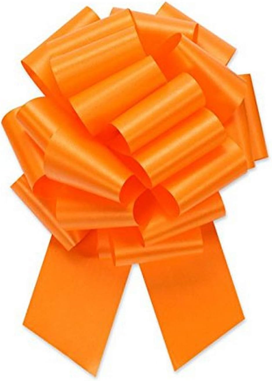 Berwick Offray 2.5'' Wide Ribbon Pull Bow, 8'' Diameter with 20 Loops, Tropical Orange