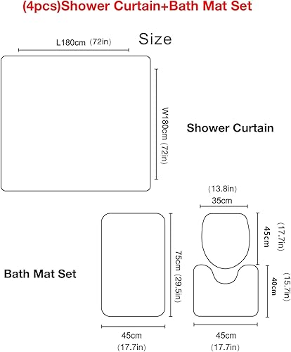 Miniatura 8 de Juego de 4 cortinas de ducha con diseño de rana divertida color verde con tapete de baño, diseño de rana en hojas, tapete de baño para niños, tapete