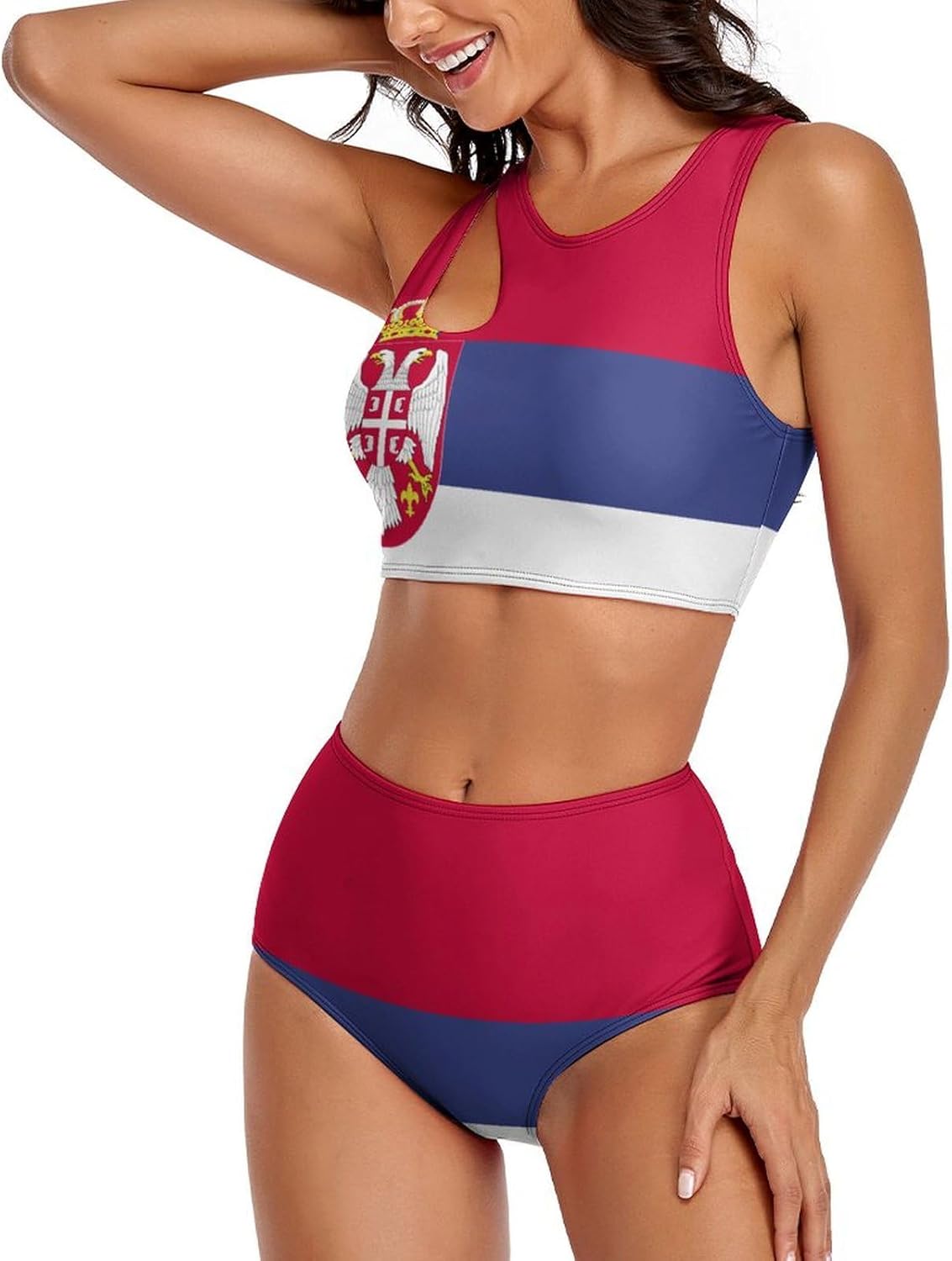 Women's 2 Piece Swimsuit Cameroon Flag Adjustable Strap Swimwear Summer Beach Bathing Suits for Womens