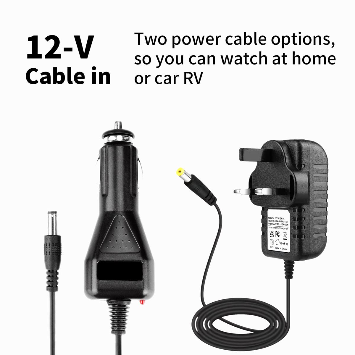 KCR 14 Pouces TV Portable/Lecteur DVD Combo avec écran LED Rotatif HD et Tuner TV DVB-T2 numérique/USB/HDMI/AV/Audio, Batterie intégrée, Double Haut-Parleur stéréo