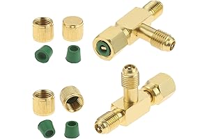 1/4" Quick Coupler Access Tee with Swivel Connector and Dual Valve Core
