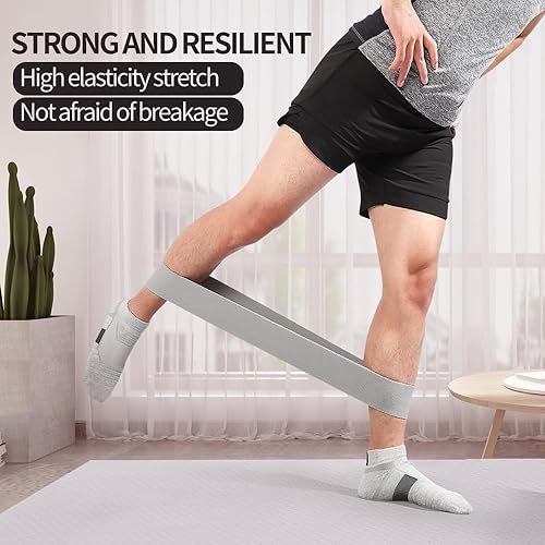 Miniatura 5 de Bandas de resistencia de tela, bandas elásticas de diferentes niveles, bandas moldeadoras de cadera y piernas, adecuadas para yoga, rehabilitación,