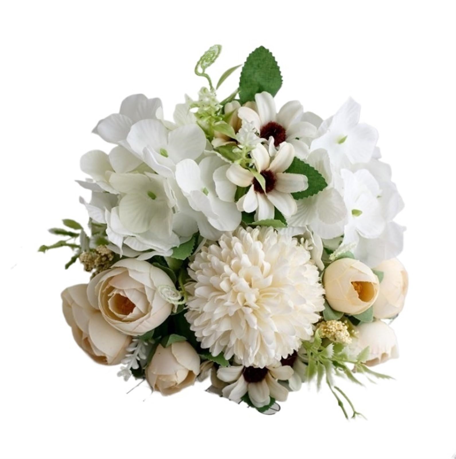 ZGCrumphant Artificial Wedding Bouquet 31cm Simulated Rose Wedding Handheld Flower Artificial Peony Bouquet Flowers For Home Party Decoration(Color4,3pcs)