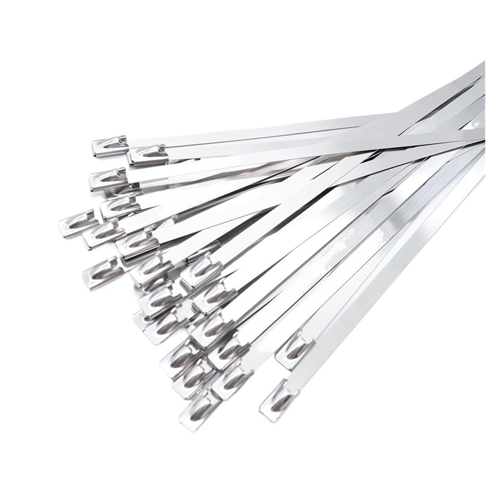 Bdayek One Color Cable Ties 20Pcs Stainless Steel Metal Cable Ties 4.6Mm Width Multi-Purpose Self-Locking Mounts Organizer Retainer Zip Tie(4.6X100mm)