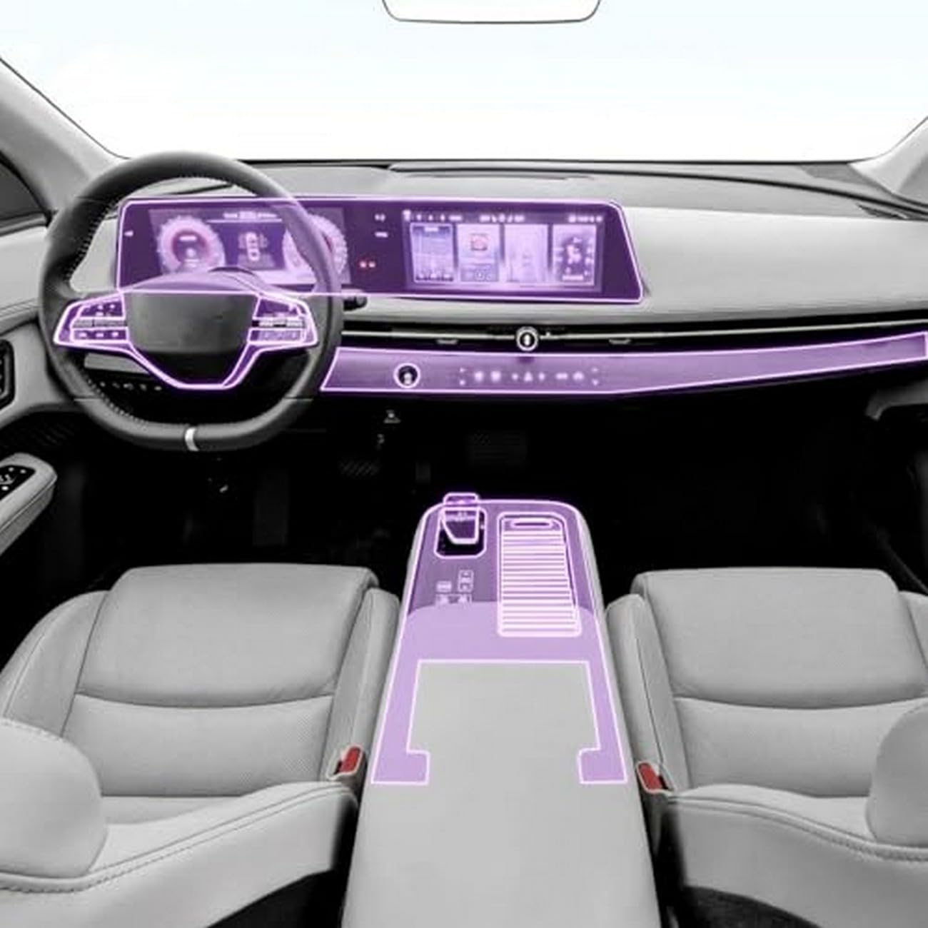 Película protectora premium TPU de consola central para Nissan Ariya