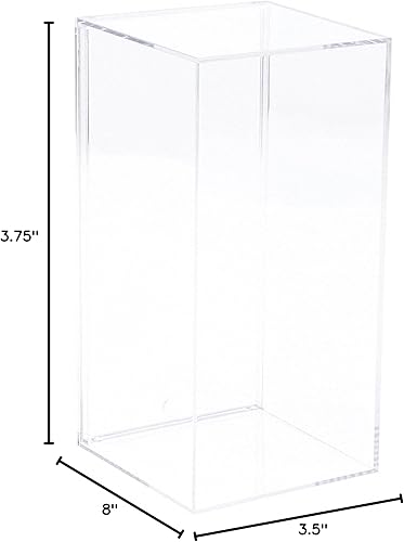 Miniatura 5 de Pioneer Plastics 083C - Estuche pequeño de plástico transparente, 3.5 pulgadas de ancho x 3.75 pulgadas de profundidad x 8 pulgadas de alto (caja de