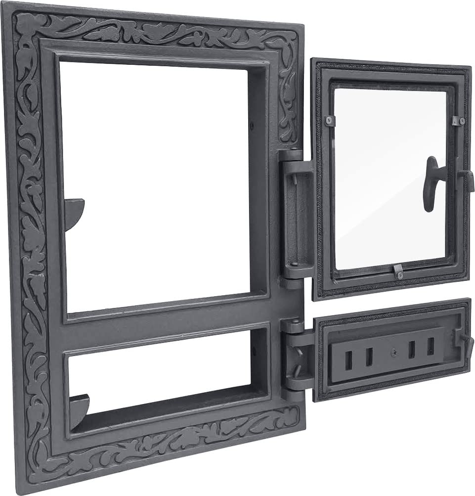 Sellon24® H0315 - Puerta de revisión para horno, hierro fundido