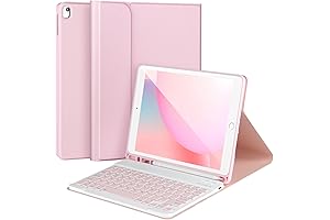 Bluetooth Keyboard Case for iPad 10.2, Compatible with 10.2 inch iPad 9th 8th 7th Gen