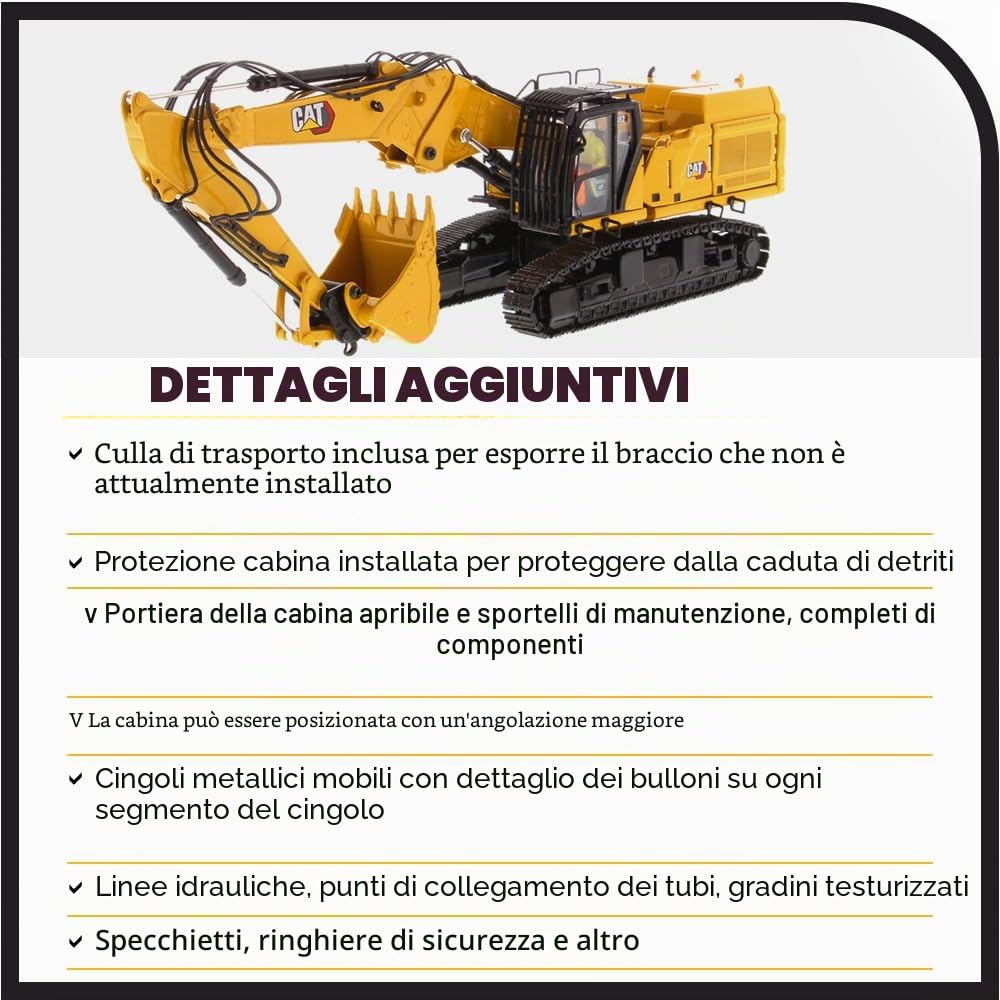 Diecast Masters 85663 - Escavatore cingolato Caterpillar per Ultra High Demolition Cat 352UHD, Scala 1:50, Circa 7,2 x 7,5 x 37,4 cm, da 14 Anni