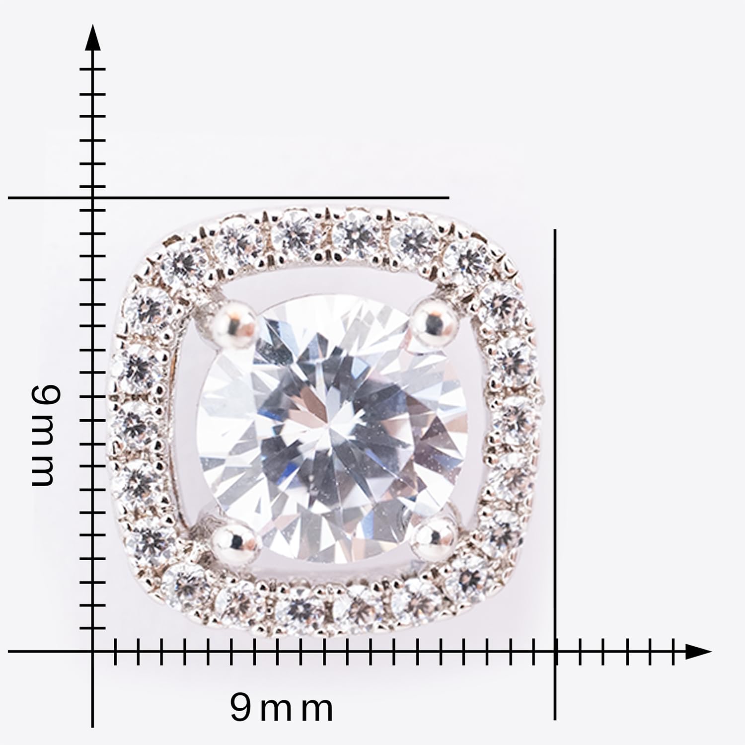Sterling Classic Halo Earrings, Whites Collection