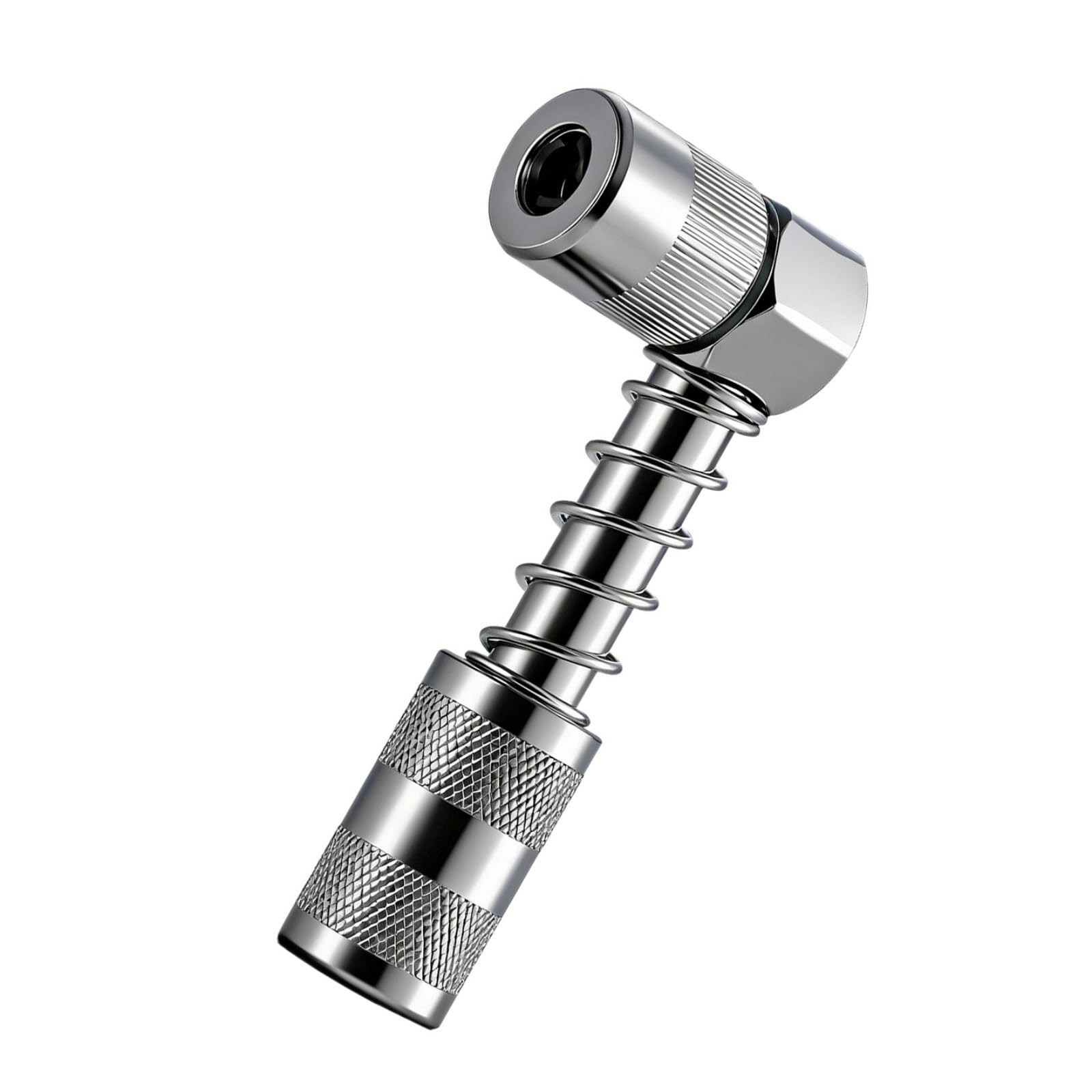 Msioytog Single Adapter Right Angled Lubrication Adapter Prevents Fluid Spillage Resistant Alloy Steel Grease Coupler Adapter Needle Nose Grease Tool Dispenser Nozzle
