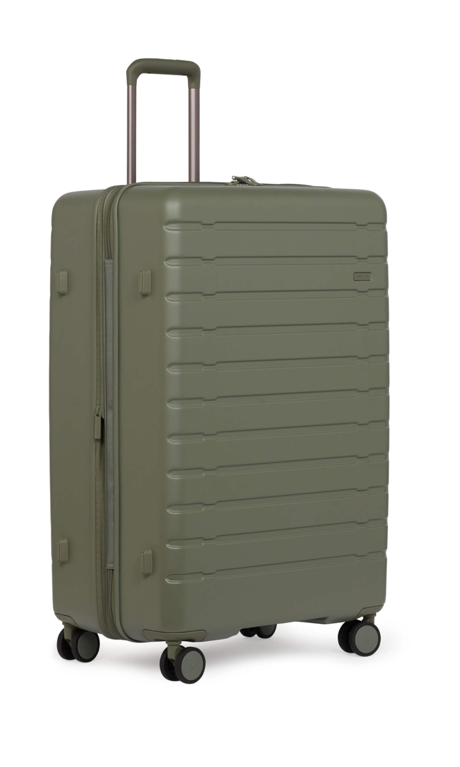 ANTLERStamford 2.0 Hard Shell Large Suitcase - Durable, Lightweight & Expandable, 4 Spinner Wheels - Adjustable Handle, TSA Lock, 81cm - Green