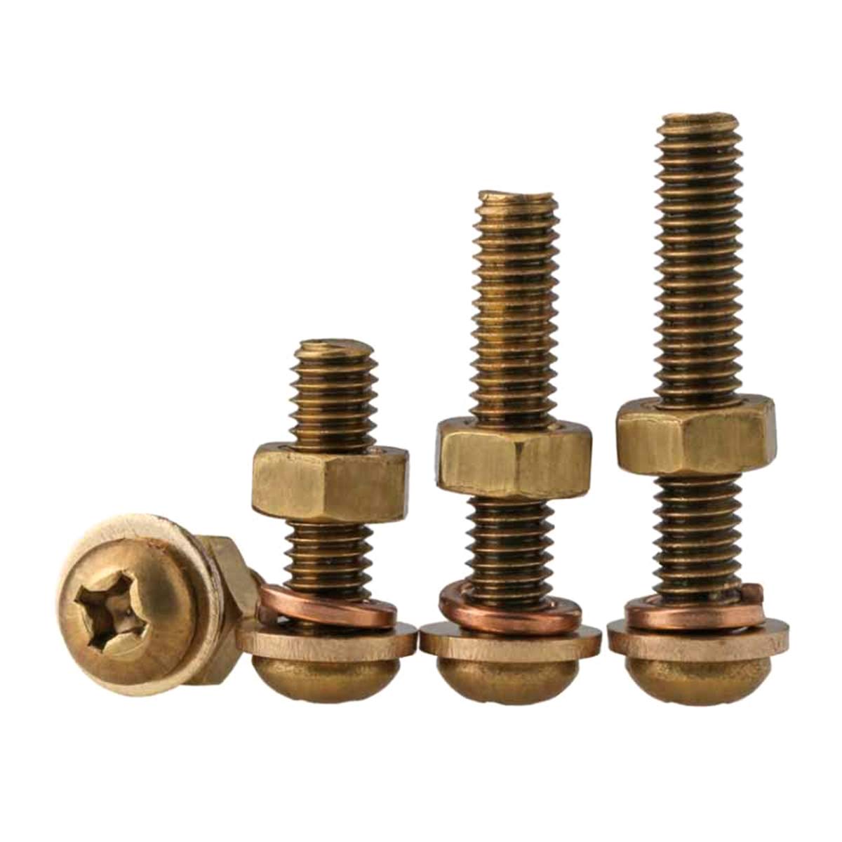 Vite femmina M4 ottone con testa estetica 10x20 mm