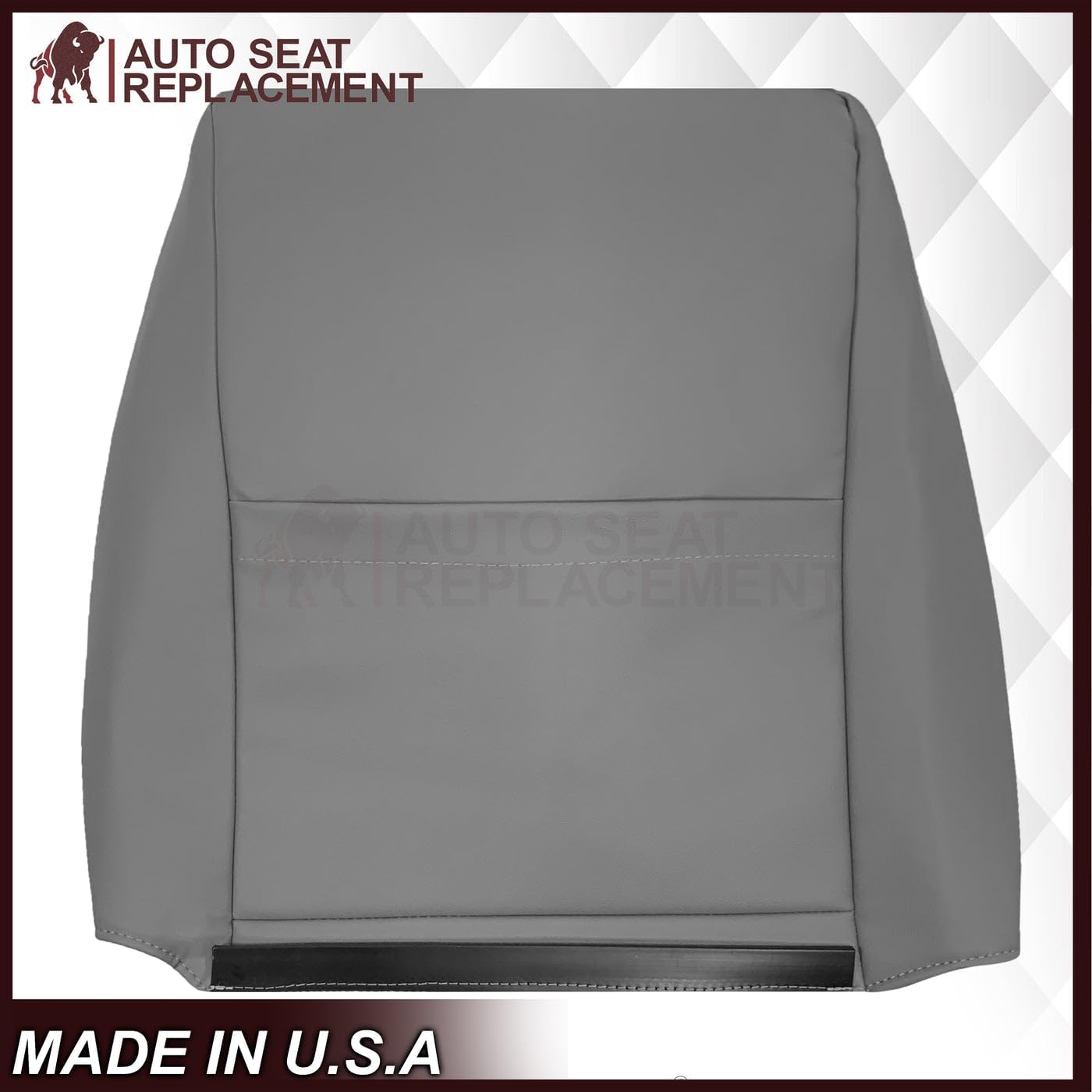 Auto Seat Replacement, Compatible with 1999 2000 2001 2002 2003 2004 Ford Mustang GT Convertible Synthetic Leather Seat Cover Replacement (Medium Graphite Gray, Driver Top)