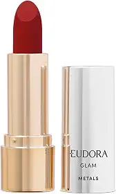 EUDORA GLAM BATOM CREMOSO METALS COR VERMELHO PRECIOSO 3,6G