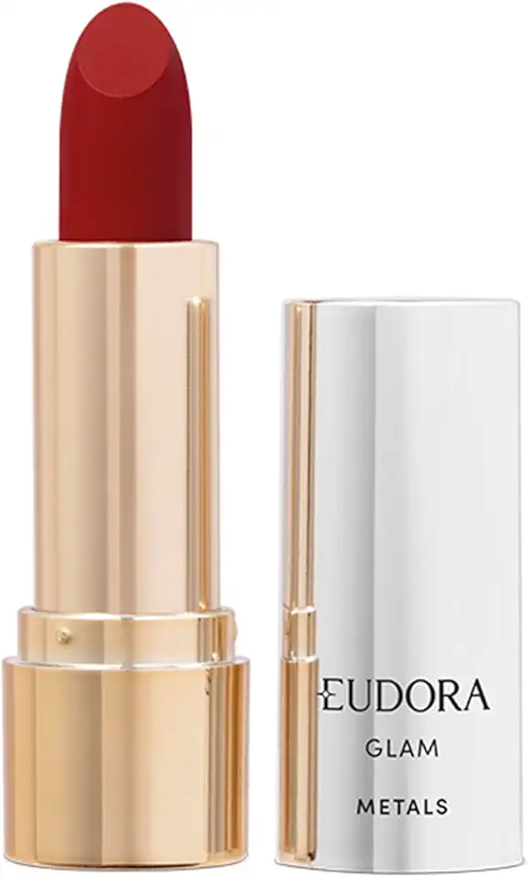 EUDORA GLAM BATOM CREMOSO METALS COR VERMELHO PRECIOSO 3,6G