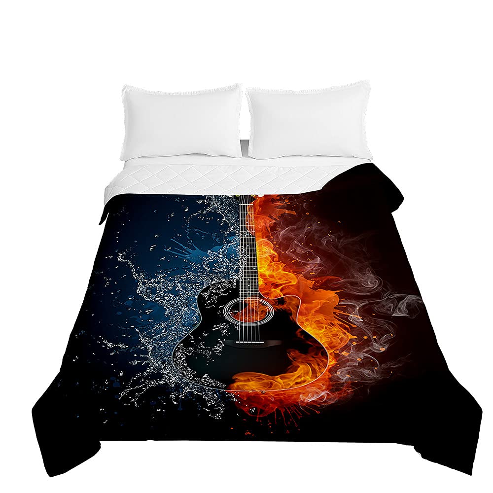 Couvre lit matelassée 220x240cm : jeté de lit réversible et couverture de lit douce