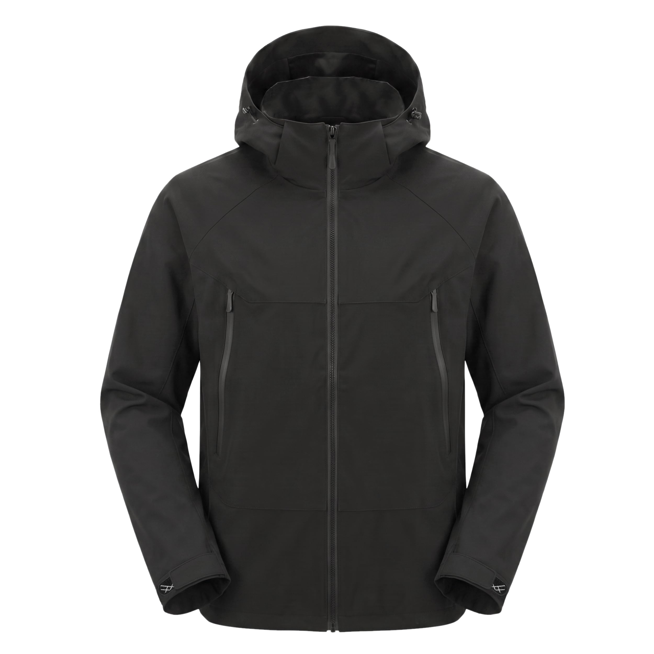 SUKUTU Hommes imperméable veste manteau extérieur imperméable au vent léger randonnée couleur bloqué veste capuchon manteau pluvial