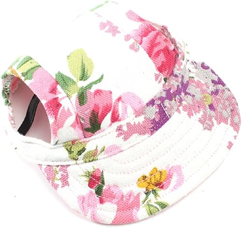 MaruPet Sombrero deportivo para perros, sombrero de lona para mascotas, gorra de tela Oxford de béisbol deportiva con agujeros para las orejas para