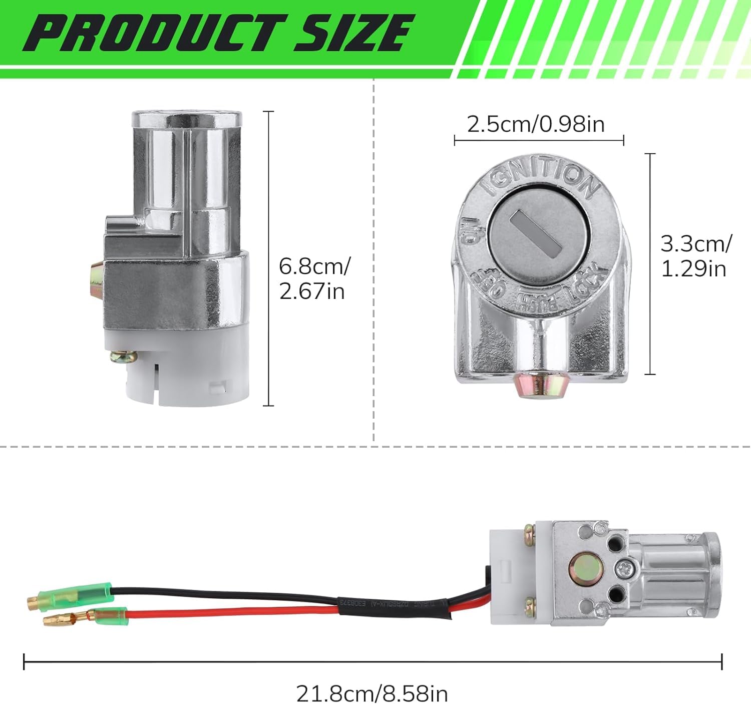 Battery Box Safety Lock Motorcycle Battery Locks Tricycle with 2 Key Universal Performance Waterproof Battery Cylinder Lock