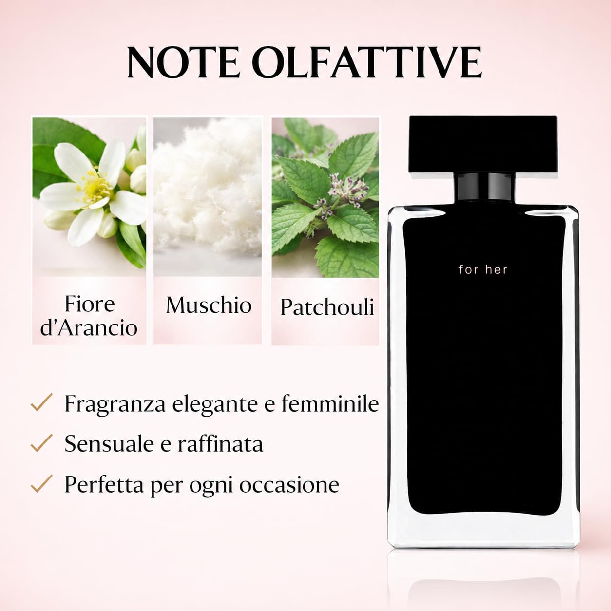 Narciso For Her Eau de Toilette, 100 ml, Profumo Femminile Elegante e Sensuale – Fragranza Floreale Muschiata con Note di Muschio e Patchouli – Eau de Toilette Spray