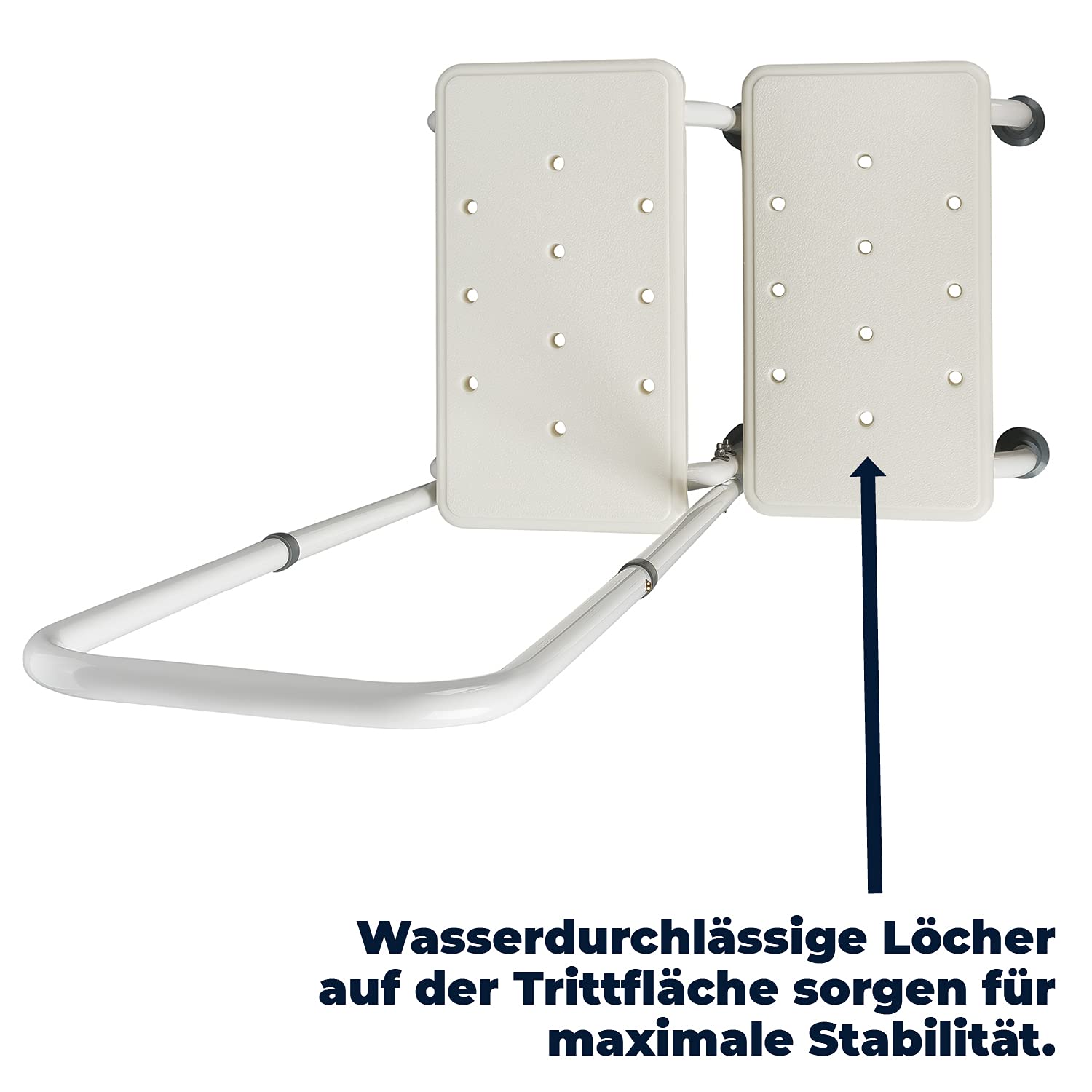 flexilife Badewannenstufe Badewanneneinstiegshilfe Badewannentritt mit Haltegriff
