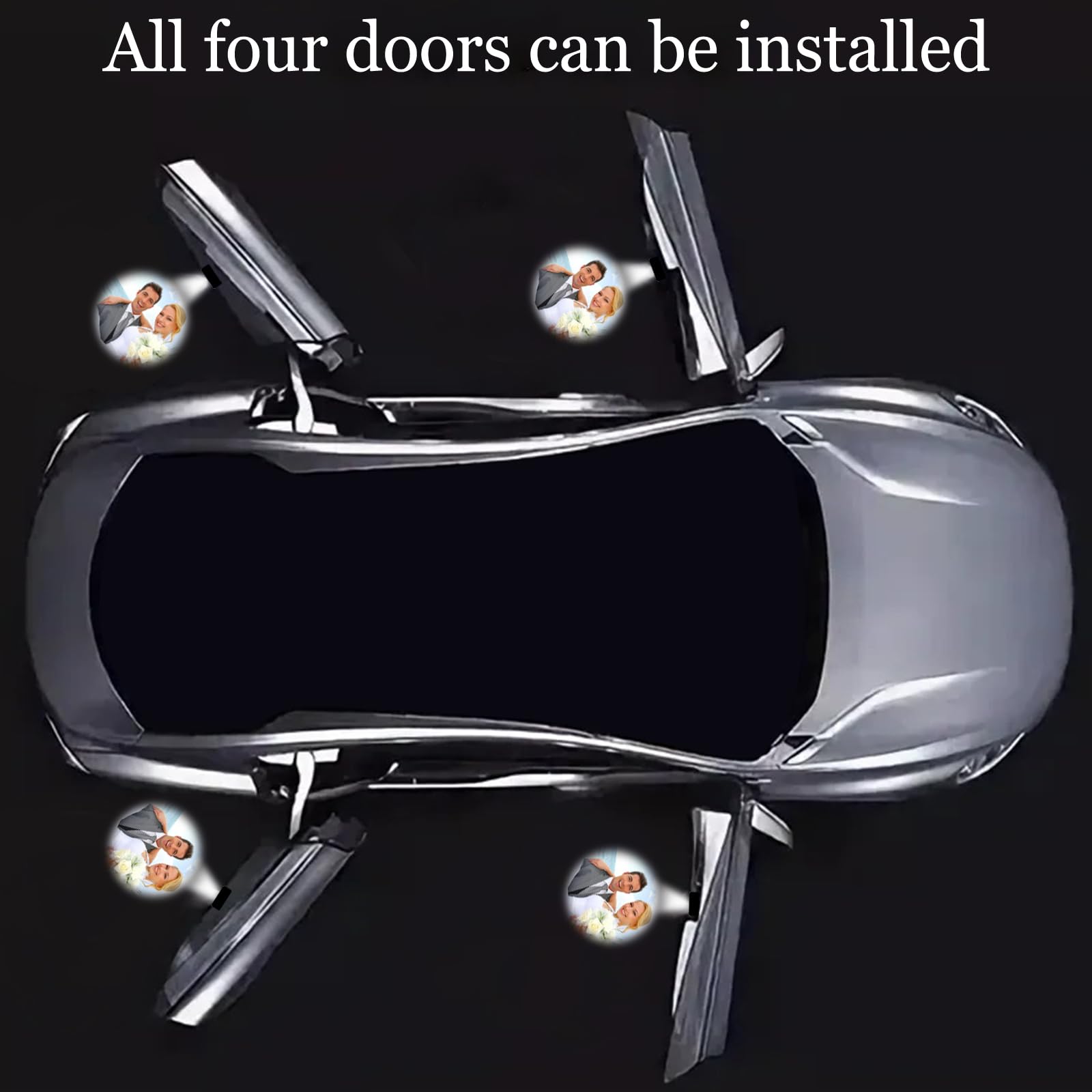 Custom Car Door Lights Logo Projector Personalized Welcome Text Photo Logo Lamp for Cars Accessories 2PCS