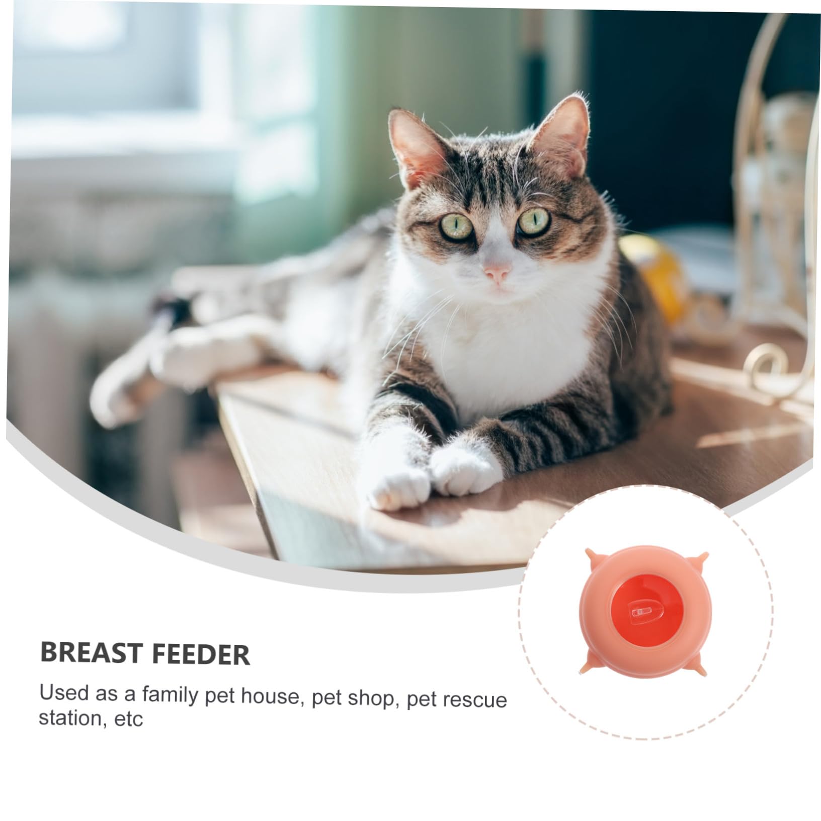 Toyvian Pequeño Accesorio De Alimentación para Mascotas Tetinas De Silicona Resistentes Altas Temperaturas Distribuidor De Leche para Cachorros y Gatitos Juguete Interactivo para Entrenami