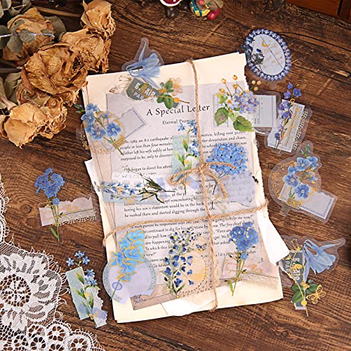 image for Dizdkizd Die Cut Gold Foil Floral Stickers (180 Pieces), Transparent A