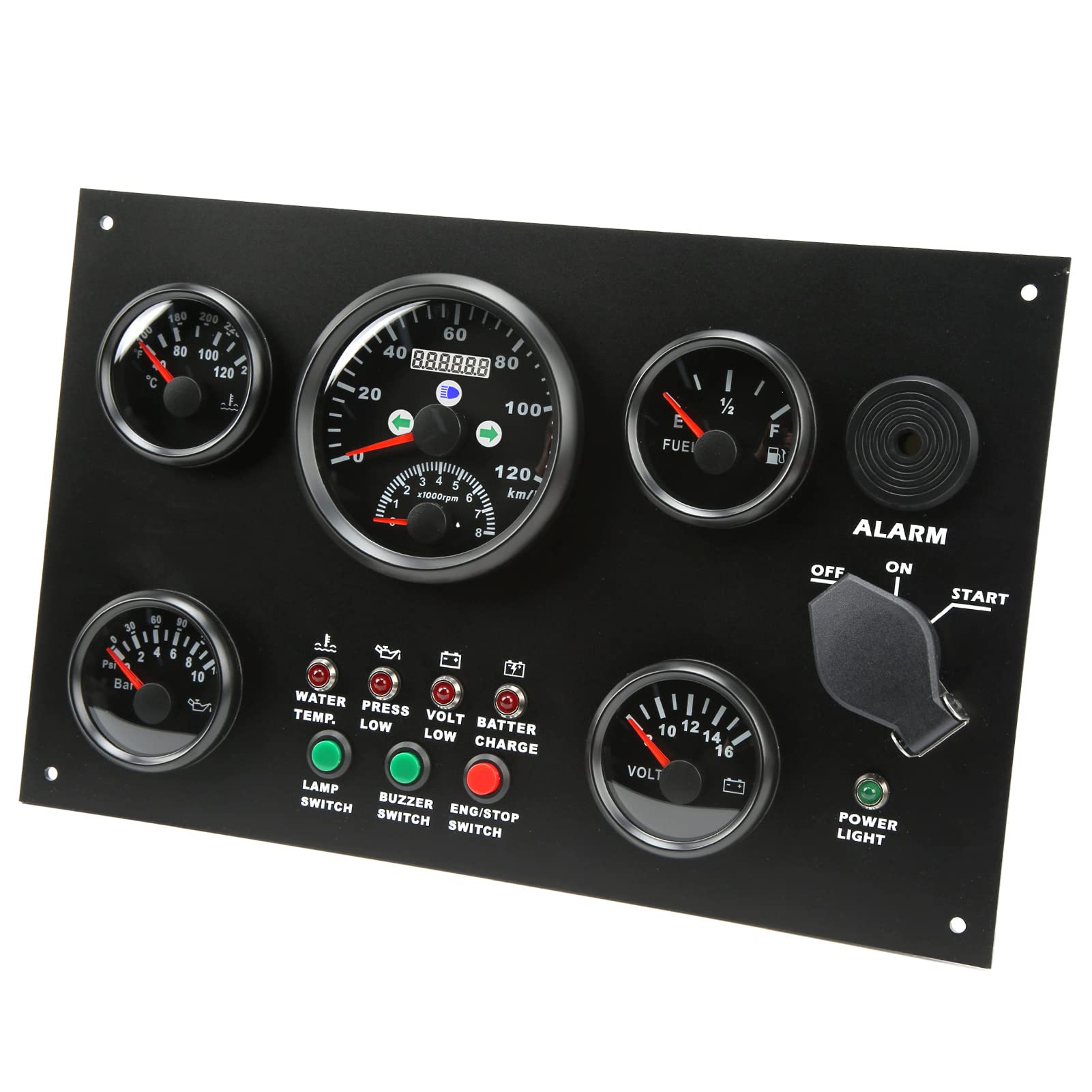 5 Gauge Cluster zestaw z prędkościomierzem, paliwem, temperaturą, ciśnieniem oleju i woltomierzem do łodzi i pojazdów