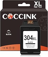 COCCINK 304XL Remanufactured Ink Cartridge for HP 304 XL Envy 5000 5010 5020 5030 5032 5052 5055 5058 DeskJet 2620 2630 2652 2632 3720 3730 372 50 37 60 3762 3764 2633 AMP 100 125 Printer Black