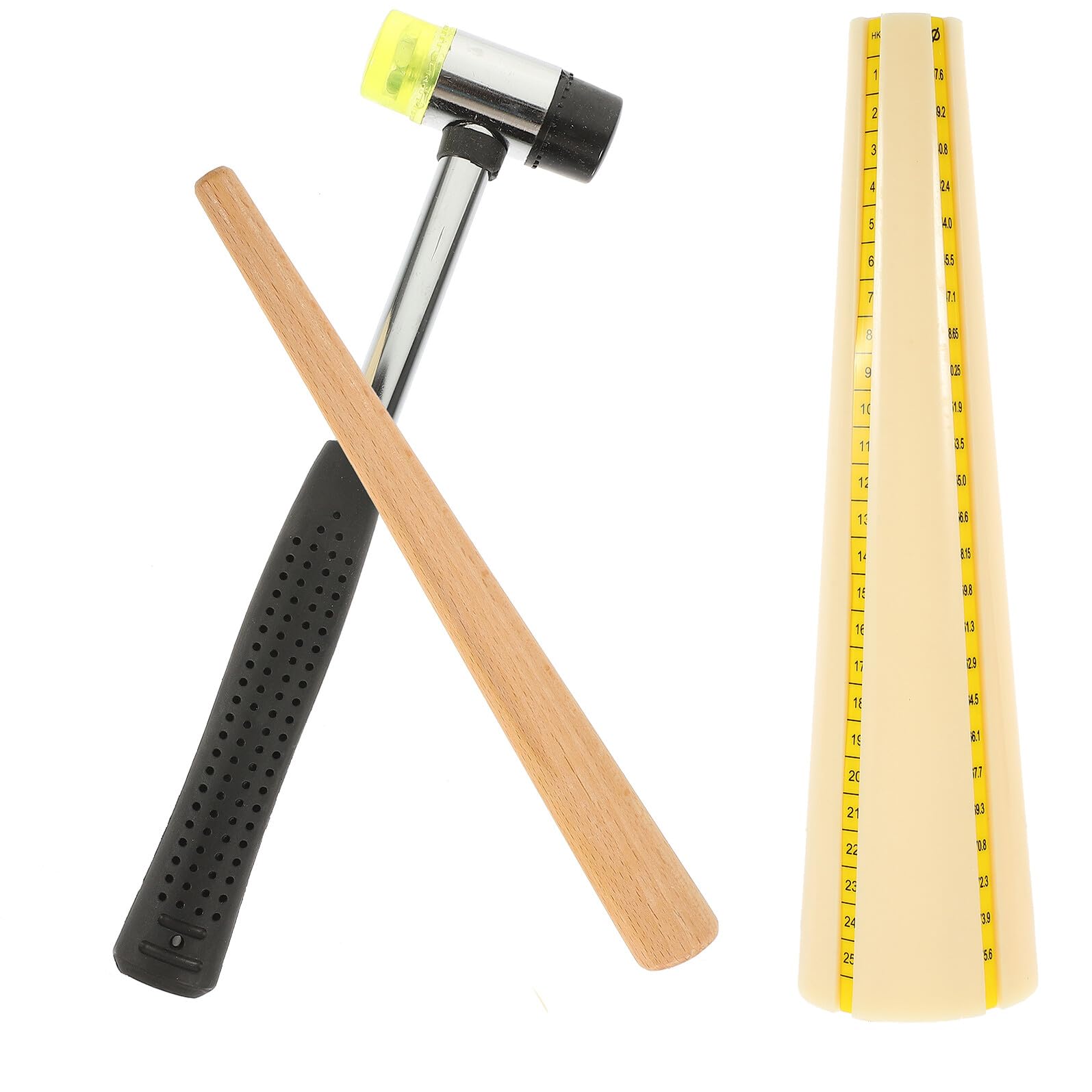 GARIOUANS Schmuck Reparaturset mit Verstellbarem Ringdorn und Gummihammer Tragbarer Mandrel Stick zum Anpassen und Formen von Ringen DIY Werkzeug für Schmuckliebhaber und Profis