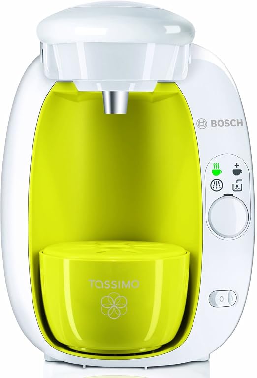 Amazon.com: Bosch Tassimo T20 - Sistema de bebidas y cafetera, color blanco  con paquete de discos T, color verde lima : Hogar y Cocina