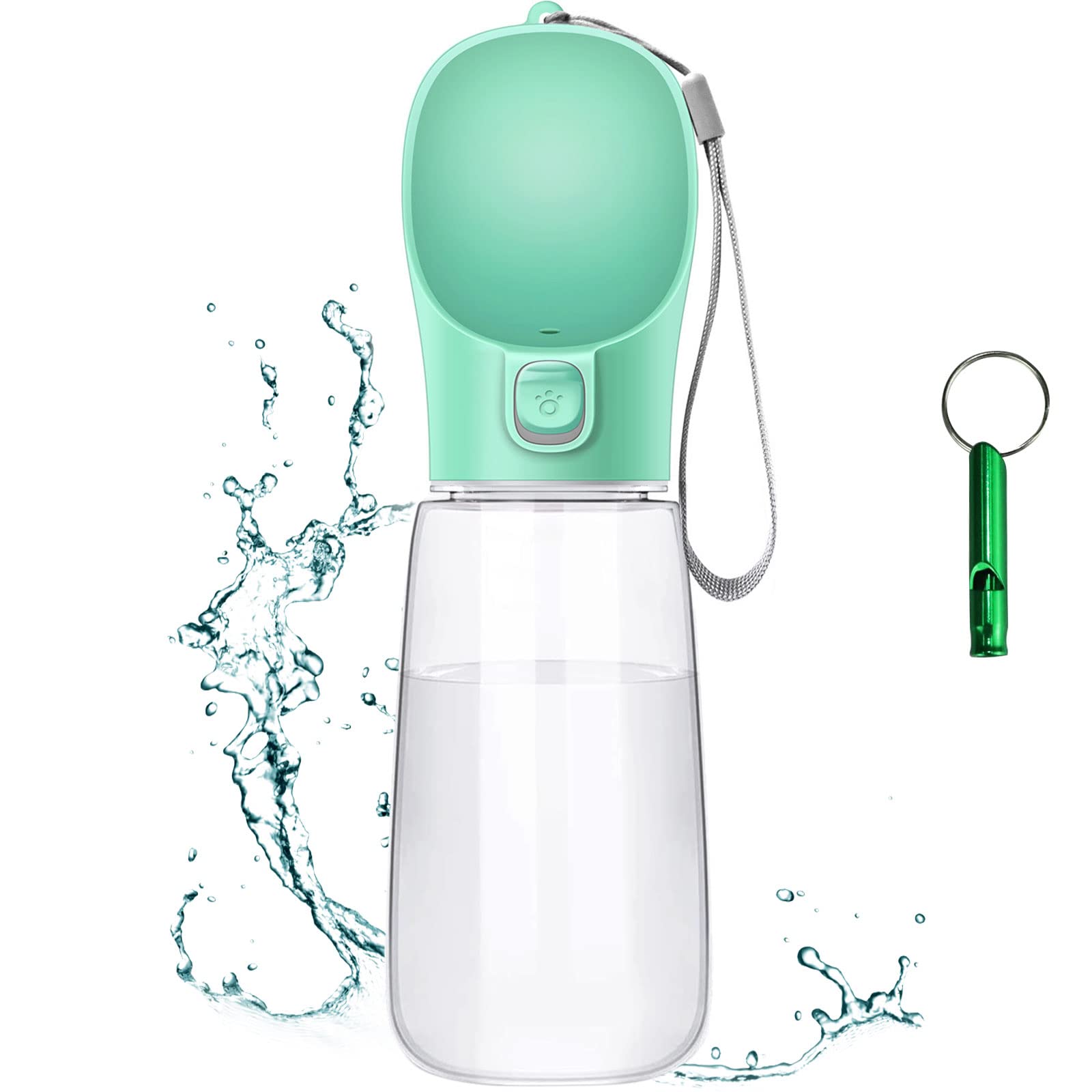 Frasheng Botella para Perros,550ml dispensador de Agua Antibacteriano,Bebedero Perro Portatil,a Prueba de Fugas,Libre de BPA,Dispensador de Agua Antibacteriano para Mascotas para Viajes al Aire Libre