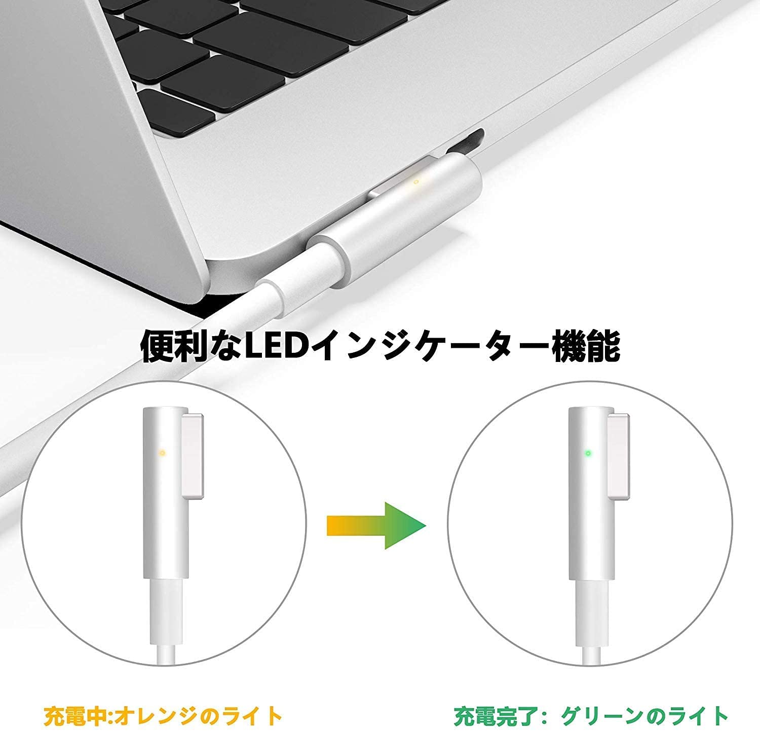 Amazon.co.jp: Sisyphy USB C Magsafe1 対応 磁気充電 ケーブル 1.8m