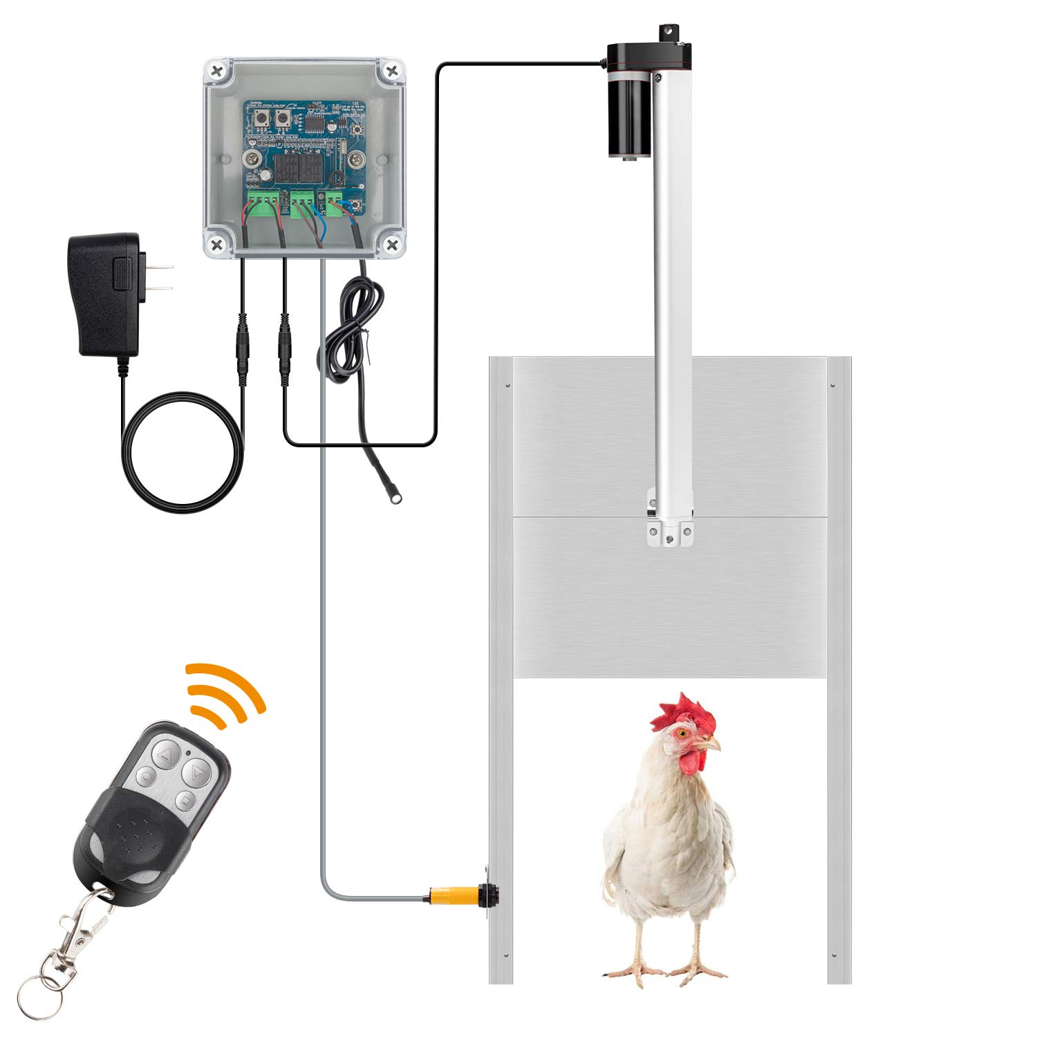 Buy Automatic Chicken Coop Door Light Sensor Auto Door Opener Kit with