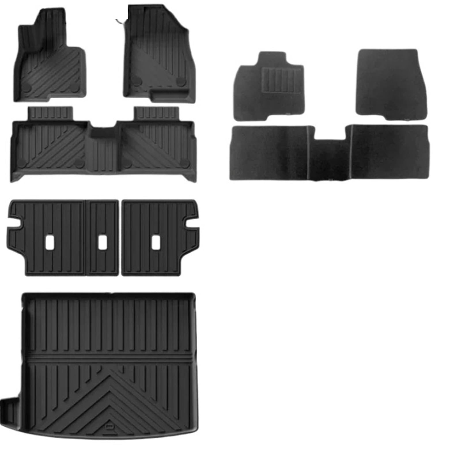 Compatible for JAECOO J7 2023-2025 Floor Mats Trunk Mats All Weather Front Rear Cargo Liner Mat Waterproof Anti-Slip