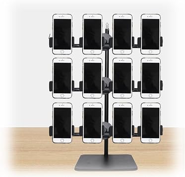 Multi Cell Phone Placement Rack,Multifunction Desktop Streaming Phone Stand,Multi Cell Phone Display Rack6+6slots