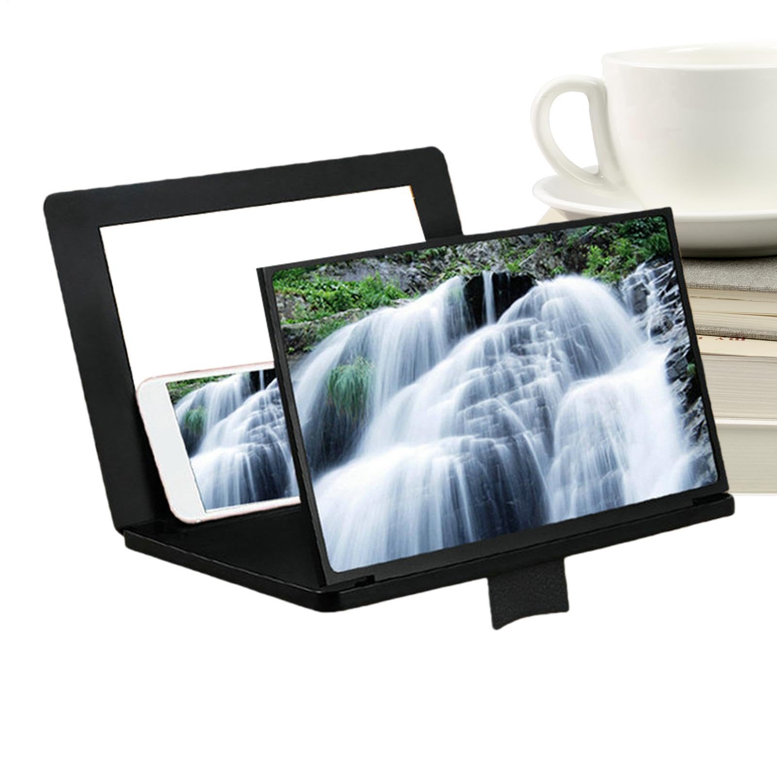 Amplificador de pantalla para teléfono con espejo de 30 cm y soporte plegable para juegos