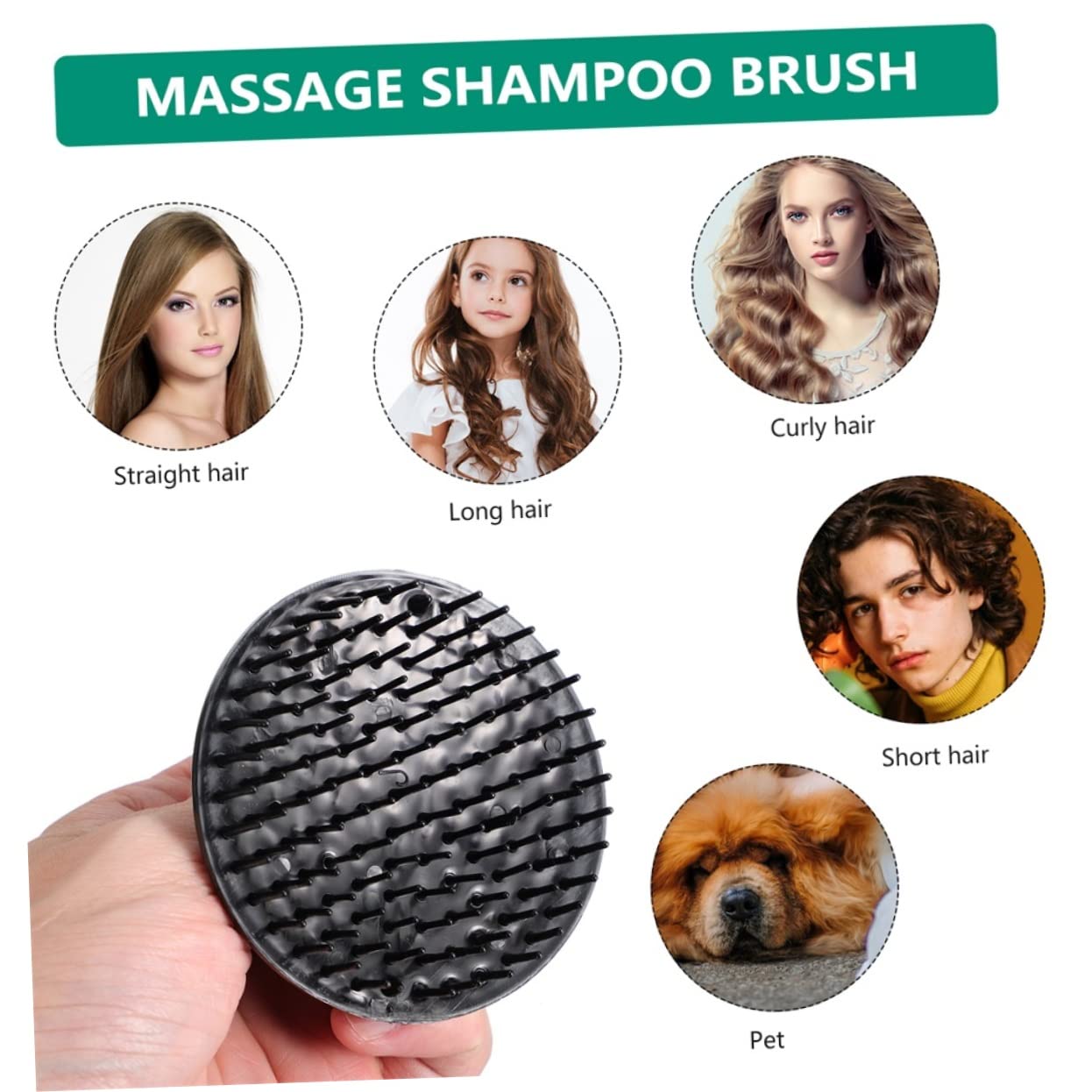 Beaupretty 20piezas Cepillos De Masaje Cabelludo De Cuidado Peine De Para Champú y Exfoliación Diseño Ergonómico y Cómodo Para Adultos