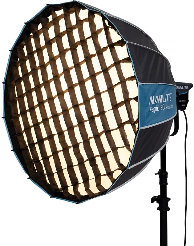 SB-RP-90/120 Rapid Parabolic Softbox for Bowens Mount (SB-RP90) | 90/120 cm,Deep Parabolic Modifier with Quick-Setup Rods for LED & Strobe Lights