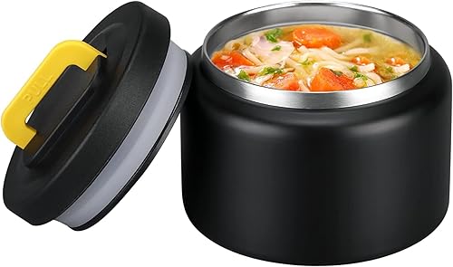 Miniatura 9 de MAISON HUIS Tarro térmico térmico de 8 onzas con aislamiento al vacío para sopa de boca ancha, termo de acero inoxidable a prueba de fugas para