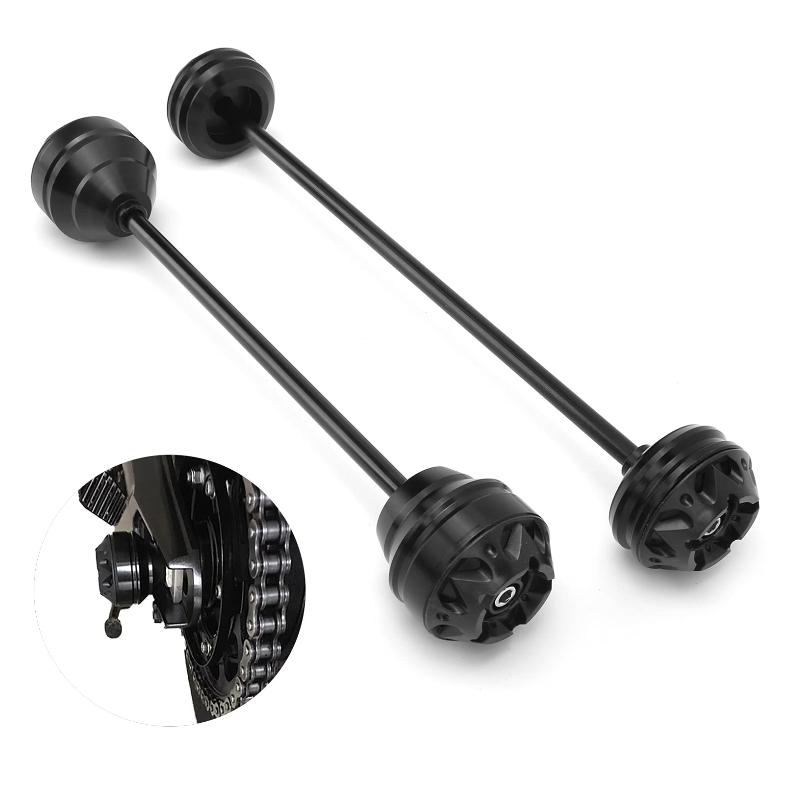 Juego de Deslizadores de Eje de Rueda, Protectores contra Choques de Repuesto Duraderos para MT-09, FZ-09, FJ-, Aluminio, Fácil Instalación, 2 Unidades