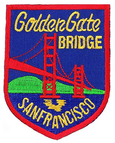 Golden Gate Bridge Embroidered Patch San Francisco Iron-On Souvenir Emblem