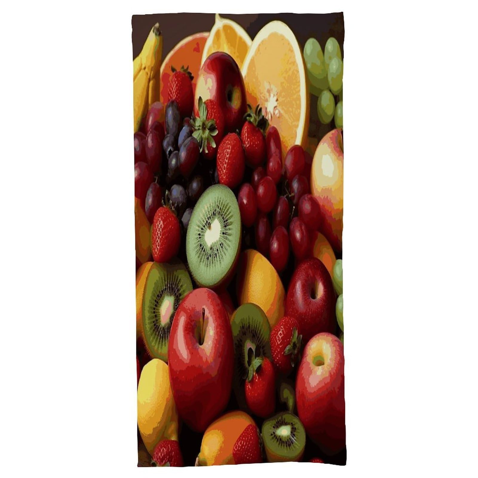 Fekiloot Men's Style Fresh Fruits And Vegetables Bath Towel Highly Absorbent,Beach Towels For Wo,Pool Towel Bathroom Essential For Beach,Gym,Travel, Camp
