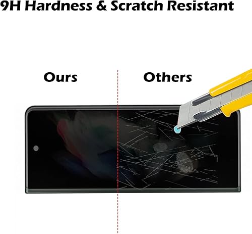 Miniatura 4 de Nixinioo Paquete de 2 protectores de pantalla de privacidad para Samsung Galaxy Z Fold 3 dureza 9H película protectora de pantalla de vidrio