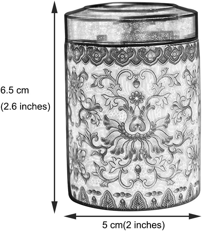 Urn for Ashes Small Keepsake Small Classical Painted Pet Ashes Cans Ceramic Art Memorial Decorations Rotating Sealing (Color : Blue Size: 8 * 10.7cm) (White 5 * 6.5cm)