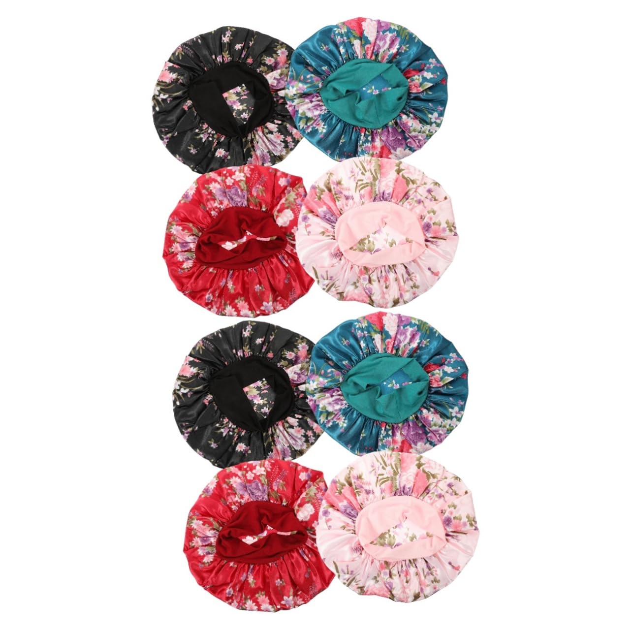 Angoily 8piezas Gorro De Satén Para Dormir De Color Sólido Protección Para Cabello Para Dormir y Ducha y Reutilizable Para Mujeres y Niñas