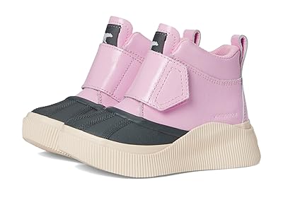 SOREL Kids Out N About Iv Strap Waterproof (Toddler/Little Kid) Kids Shoes Pink Flare/Pearlescent : 13 Little Kid M, Suede
